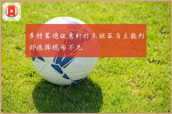多特蒙德故意针对文班亚马主裁判却选择视而不见